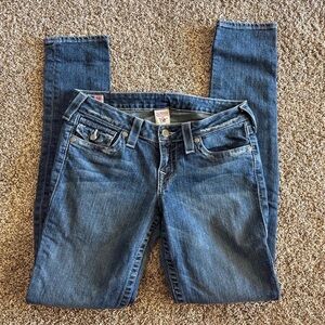 True Religion Skinny Jeans in Medium Blue Wash